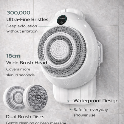 Shopyzon™ Electric Back Scrubber for Shower - Wall Mounted Exfoliating Brush
