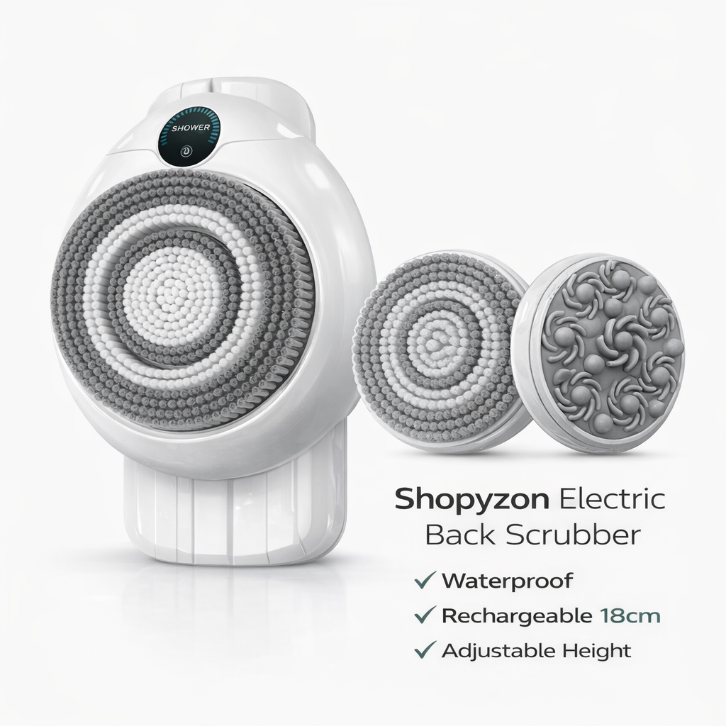 Shopyzon™ Electric Back Scrubber for Shower - Wall Mounted Exfoliating Brush