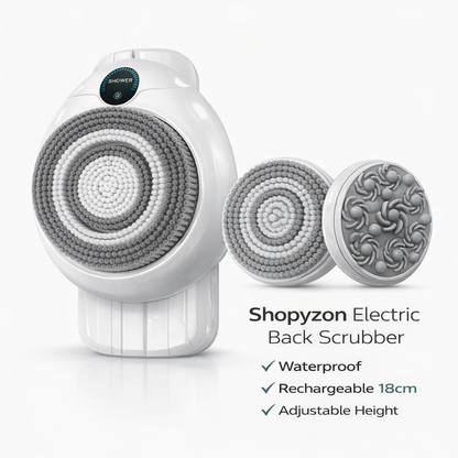 Shopyzon™ Electric Back Scrubber for Shower - Wall Mounted Exfoliating Brush
