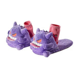 Purple Monster Plush Slippers – Cozy Funny Tongue Design