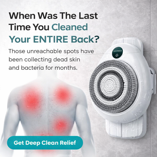 Shopyzon™ Electric Back Scrubber for Shower - Wall Mounted Exfoliating Brush